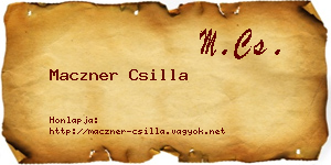 Maczner Csilla névjegykártya