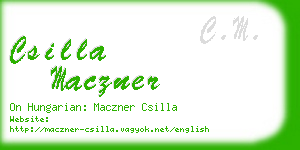csilla maczner business card